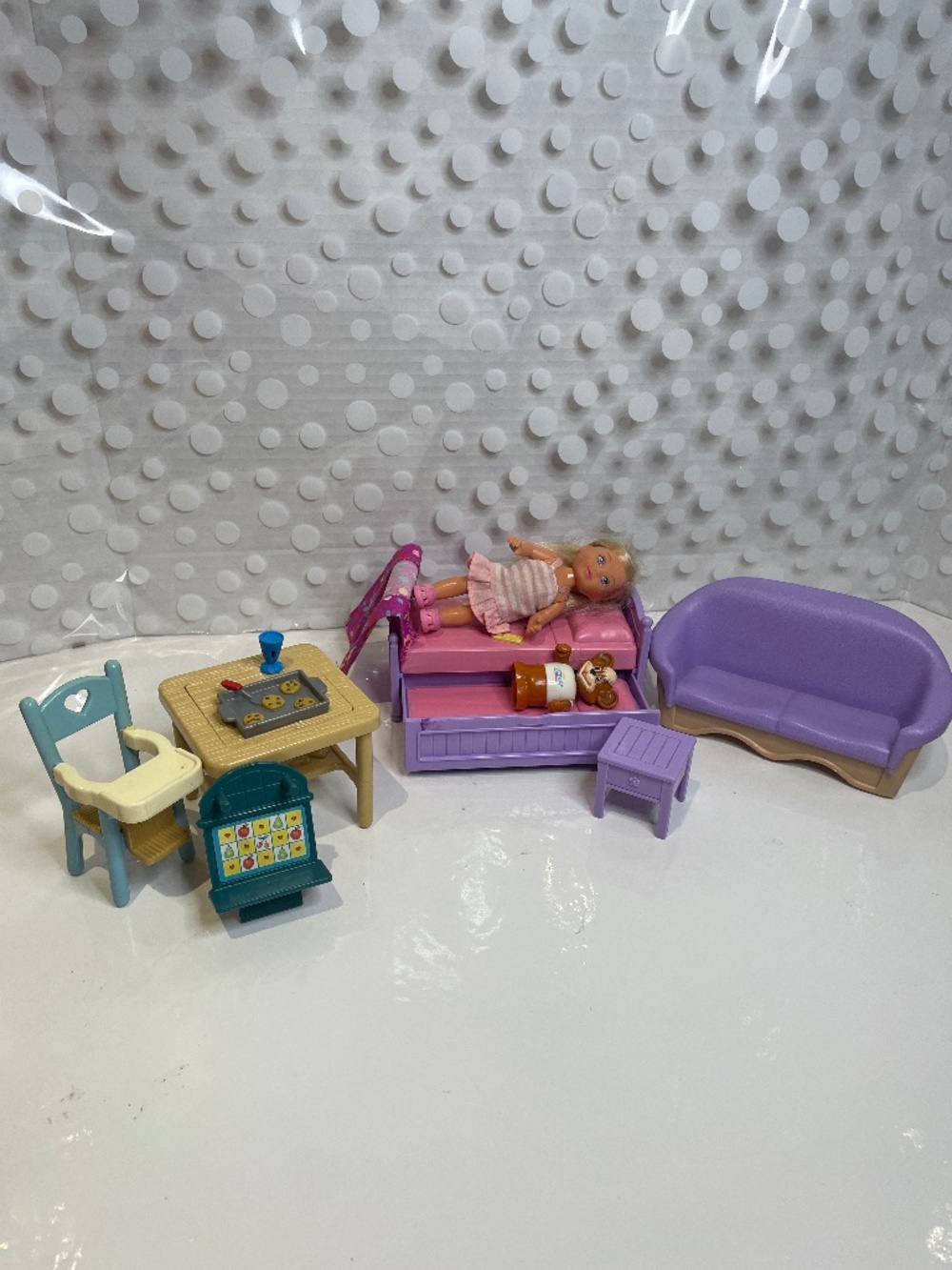 Fisher Price Loving Family bedroom & kitchen furniture bundle